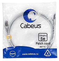Cabeus PC-UTP-RJ45-Cat.5e-0.15m-LSZH Патч-корд U/UTP, категория 5е, 2xRJ45/8p8c, неэкранированный, серый, LSZH, 0.15м | код 9387c | Cabeus