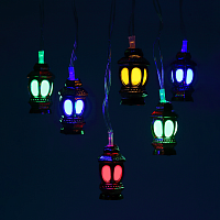 Гирлянда светодиодная "Нить Фонарики" 3м 20LED 8 режимов 220В IP20 мультиколор | Код. Б0041897 | ЭРА