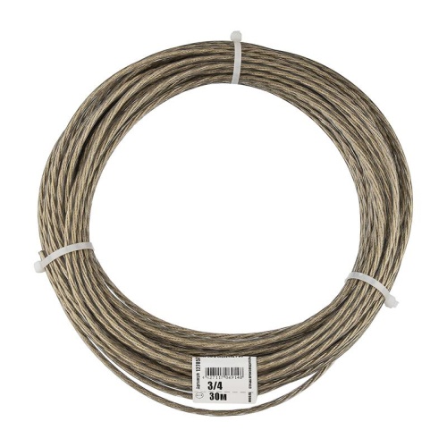 Трос 3/4 мм стальной в оплетке ПВХ (30м) | код 127857 | Tech-KREP