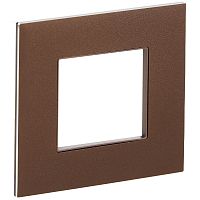 SKANDY Рамка 1-мест. SK-F31Br металл шоколад IEK | код SK-M12-M-K30 | IEK