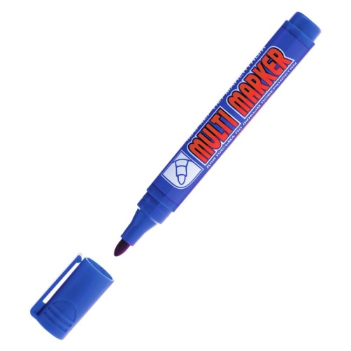 Маркер перманентный "Multi Marker" пулевидный 3мм син. Crown Б0048240 Маркер перманентный "Multi Marker" пулевидный 3мм син. Crown Б0048240