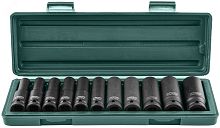 Набор головок торцевых ударных глубоких 1/2''DR, 10-24 мм, 11 предметов | код S03AD4111S | Jonnesway