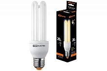 Лампа энергосберегающая КЛЛ-3U-20 Вт-2700 К–Е27 (41х156 мм) TDM | код SQ0323-0045 | TDM