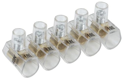 Зажим винтовой концевой изолированный КЗВИ 6,0мм2 (5x1) | код UZVK-06-5 | IEK