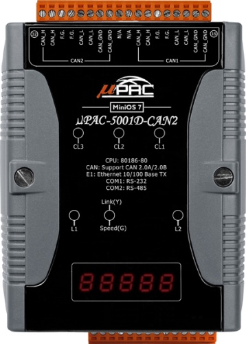 uPAC-5001D-FD CR 512KB SRAM C Language Based with 64 MB Flash uPAC-5000 (MiniOS7 Inside) with LED Displa | код 00-06074584 | ICP DAS