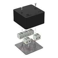 Коробка огнестойкая для кабель-канала 40-0460-FR6.0-10 Е15-Е120 RAL9005 85х85х45 (44 шт/кор) Промрукав | код 40-0460-9005-FR6.0-10 | ПРОМРУКАВ