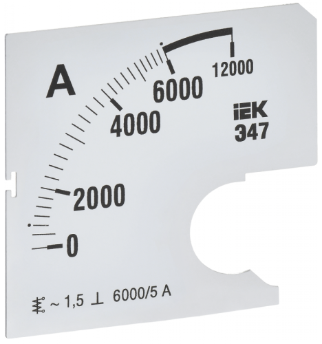 Шкала смен. для амперметра Э47 6000/5А-1,5 72х72мм IEK | код IPA10D-SC-6000 | IEK Шкала смен. для амперметра Э47 6000/5А-1,5 72х72мм IEK | код IPA10D-SC-6000 | IEK