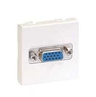 Connect Плата с разъемом VGA мама (15 контактов) винты 45х45мм графит | код K100B-14 | Simon