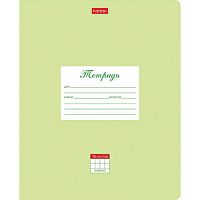 Тетрадь 18 л. HATBER клетка, обложка картон, Пастель-Салатовая , 18Т5В1_05144 | код 106264 | HATBER