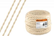 Ретро провод Эко 2х1.5 витой ГОСТ бежевый (бухта 20м) | код SQ2801-0211 | РЭМЗ ТМ