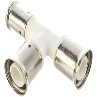 Тройник пресс 26х26х20 переходной, ПВДФ белый | код 11PKW-262620 | Henco