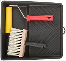 Набор для наклеивания обоев (ванночка 350х330мм+валик прижимной 150мм +макловица) FIT 03030