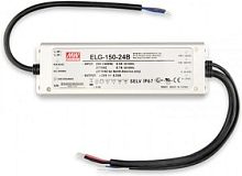 Источник питания AC-DC, 150Вт, IP67, вход 100…305В AC, 47…63Гц/142…431В DC, ККМ, выход 12...24В/6,25А, изоляция 3750В AC, в кожухе 219х63х35,5мм, -40…+70С, димминг 3 в 1 | код ELG-150-24B | MeanWell