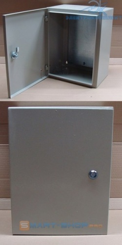 Корпус металлический, навесной, ЩРНМ - 1, (ВхШхГ) 395 х 310 х 220 мм, с монтажной панелью, IP31, серый (ЩМП) (1 шт.) Бирос | код 60101| БИРОС