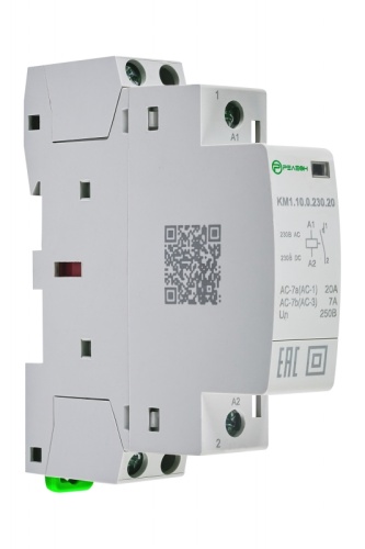 KM1.10.0.230.20 Модульный контактор 1НО контакт 20А (~/= 230В AC/DC) | код KM110023020 | РЕЛЕОН KM1.10.0.230.20 Модульный контактор 1НО контакт 20А (~/= 230В AC/DC) | код KM110023020 | РЕЛЕОН