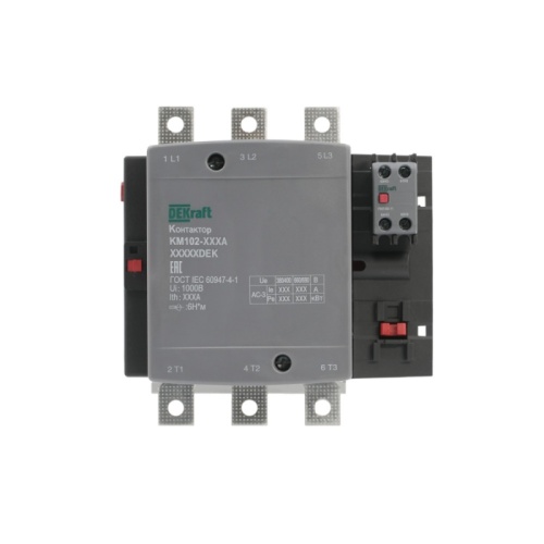 Контактор 185А 380В_АС АС3_ АС4 1НО+1НЗ КМ-102 | код 21950DEK | DEKraft Контактор 185А 380В_АС АС3_ АС4 1НО+1НЗ КМ-102 | код 21950DEK | DEKraft