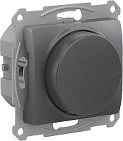 GLOSSA СВЕТОРЕГУЛЯТОР (диммер) повор-нажим, LED, RC, 400Вт, мех., ГРАФИТ | код GSL001323 | Systeme Electric