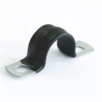 Скоба металлическая двухлапковая с полимерным покрытием СМД-П d14-15 мм (100шт/1000шт уп/кор) Промрукав | код PR08.6015 | ПРОМРУКАВ