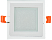 Светильник LED ДВО 1623 со стекл. квадр. 6Вт 4000К IP20 IEK | код LDVO0-1623-06-4000-K01 | IEK