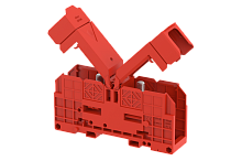 Клемма проходная болтовая 70 мм2, на высокие токи, на 2 подключения, с защитными крышками, красная SPT70XL-RED | код 4310450002 | Elmex