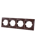 Рамка 4-х постовая горизонтальная венге Лама TDM | код SQ1815-0432 | TDM