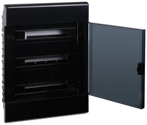 Щит распределительный встраиваемый на 54 модуля с дверцей черный IP41 (ЩРв-П-54) | код 68154Ч | Ruvinil Щит распределительный встраиваемый на 54 модуля с дверцей черный IP41 (ЩРв-П-54) | код 68154Ч | Ruvinil