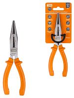 Длинногубцы (тонкогубцы), с пластиковыми рукоятками, углеродистая сталь, 180 мм, серия Гранит TDM | код SQ1009-0202 | TDM