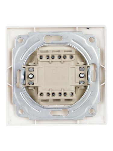 Выключатель 2-клавишный проходной ВСп10-2-0-КБ 10А КВАРТА белый | код EVK22-K01-10-DM | IEK фото 5