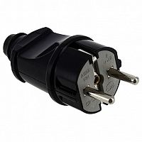 Вилка прямая ЛОНДОН с заземлением, 16А IP20, белый, AVP16-10 | код. AVP16-10 | EKF