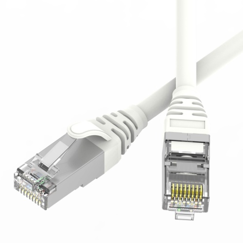 Патч-корд экранированный SLIM CAT6 S/FTP 4х2, 28 AWG, LSZH, белый, 5м | код RN6SF4550WH-28 | DKC