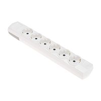 Колодка PREMIUM 6 гнезд, с/з, белый REXANT | код 13-4403 | REXANT