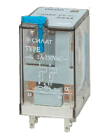 GR041 СИЛАТ Реле промежут., 2СО, КУ220VAC, 5А(240VAC/28VDC), тест, мех.инд., под SR02/PYF08A, шт | код GR041 | SILAT