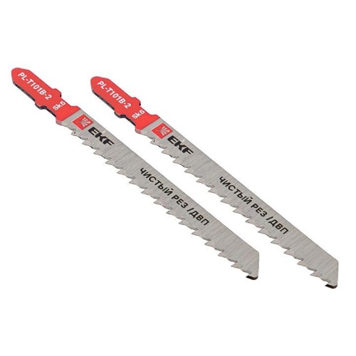 Пилка для электролобзика прямые T101B (чистовой рез по ДВП)(SK5) (уп.2шт) Expert | код pl-t101b-2 | EKF