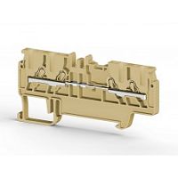 307 028, Клеммник пруж.быстрозажимной (Push in), 4-х выводной, 1,5мм.кв., (коричневый), PYK 1,5MС | код 0.0.0.3.07028 | KLEMSAN