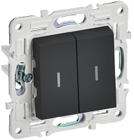 SKANDY Выключ. 2-кл. с инд. 10А SK-V09G граф. IEK | код SK-V20-1-10-K53 | IEK