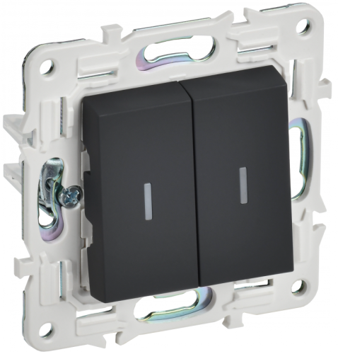 SKANDY Выключ. 2-кл. с инд. 10А SK-V09G граф. IEK | код SK-V20-1-10-K53 | IEK