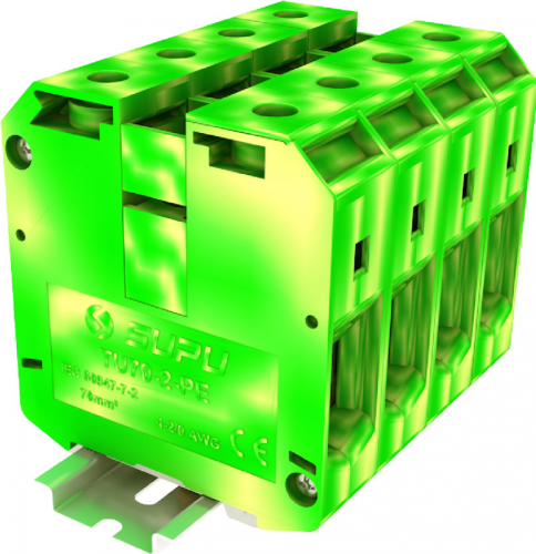 TU70-2-PE Клемма TU 1-1 заземл., винтовая, сеч.70мм2, желто-зел., шт | код TU70-2-PE | SUPU TU70-2-PE Клемма TU 1-1 заземл., винтовая, сеч.70мм2, желто-зел., шт | код TU70-2-PE | SUPU