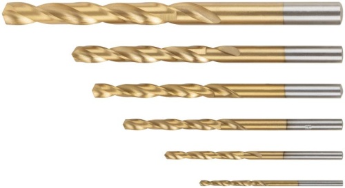 Набор сверл HSS по металлу титановое покрытие 6шт ( 2-3-4-5-6-8мм) FIT 34213 фото 5
