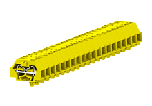 240345 Клемма TB проходная 2-2 с бок. подключ. с защелк. ножками, сеч.1.5мм2, желт., шт | код 240345 | SUPU