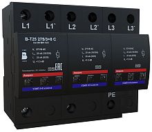 Трёхполюсное УЗИП класса испытаний I+II ограничивающего типа серии БЛИЦ Т, В-Т25 275/3+0 С | код В01 023 | Hakel