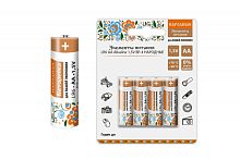 Элемент питания LR6 AA Alkaline 1,5V BP-4 Народный | код SQ1702-0007 | TDM НАРОДНЫЙ