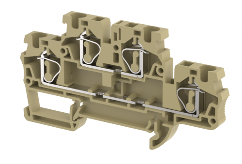 Клемма проходная пружинная 4 мм2,двухуровневая, на 2 подключения, хаки SQ4-2T-KHAKHI | код 2103020006 | Elmex Клемма проходная пружинная 4 мм2,двухуровневая, на 2 подключения, хаки SQ4-2T-KHAKHI | код 2103020006 | Elmex