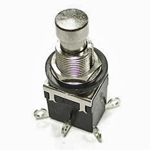 Кнопочный переключатель RUICHI PBS-24-212, ON-ON, металлический | код 57015 | Ruichi