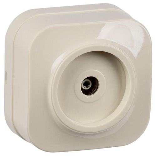 Розетка одноместная для открытой установки телевизионная РТВ20-ХК GLORY кремовый | код EAH10-K33 | IEK