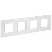 SKANDY Рамка 4-мест. SK-F34S металл сереб. IEK | код SK-M42-M-K23 | IEK