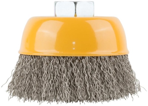 Кордщетка-чашка, гайка М14, волнистая проволока, нержавеющая сталь 75 мм | код 38842 | FIT Кордщетка-чашка, гайка М14, волнистая проволока, нержавеющая сталь 75 мм | код 38842 | FIT