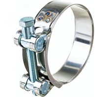 Хомут ленточный с болтом 40-43 W1 оцинкованная сталь 2.1 40-43/18 ГОСТ 28191-89 | код SIL40-43RB41 | Мир хомутов