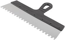 Шпатель фасадный зубчатый 350мм/зуб 8мм нерж. КУРС 06614