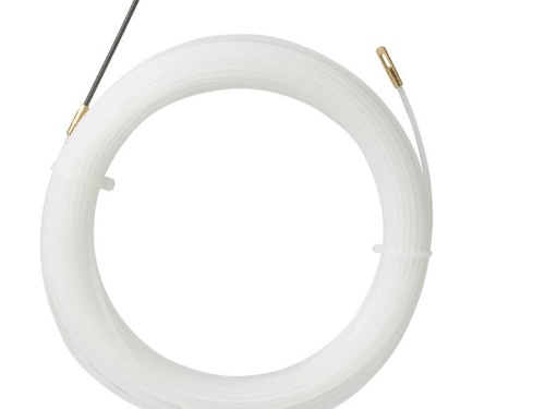 Нейлоновая кабельная протяжка НКП диаметр 3мм длина 25М с наконечниками белая HLT | код 084-18-005 | HLT