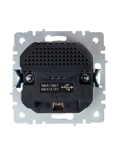 Розетка BRITE РЮш11-1-БрКр 16А с USB A+C 18Вт с заземл. защ. шторки беж. | код. BR-R14-16-U22-018-K10 | IEK фото 8